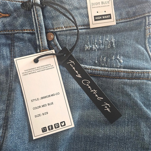 Judy Blue Tummy Control High Waist Skinny Jeans NWT 9/29 JB88538 - Picture 8 of 9